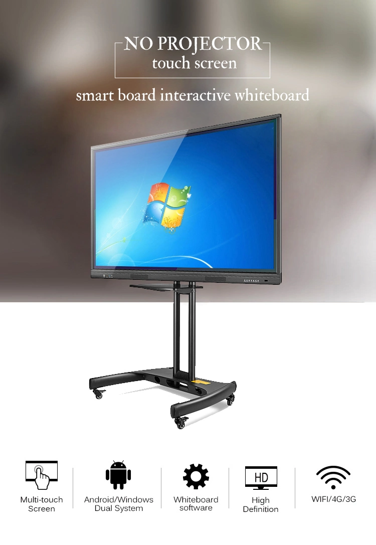 75 Inch Screen Smart Conference Interact Digit Board Infrared Interactive Whiteboard